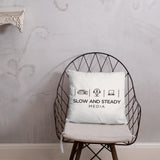 Slow And Steady Media Throw Pillow