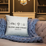 Slow And Steady Media Throw Pillow