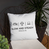 Slow And Steady Media Throw Pillow