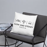 Slow And Steady Media Throw Pillow