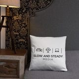 Slow And Steady Media Throw Pillow
