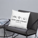 Slow And Steady Media Throw Pillow