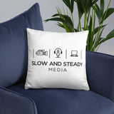 Slow And Steady Media Throw Pillow