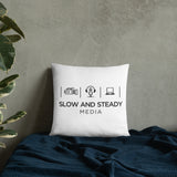 Slow And Steady Media Throw Pillow