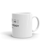 Slow And Steady Media White glossy mug
